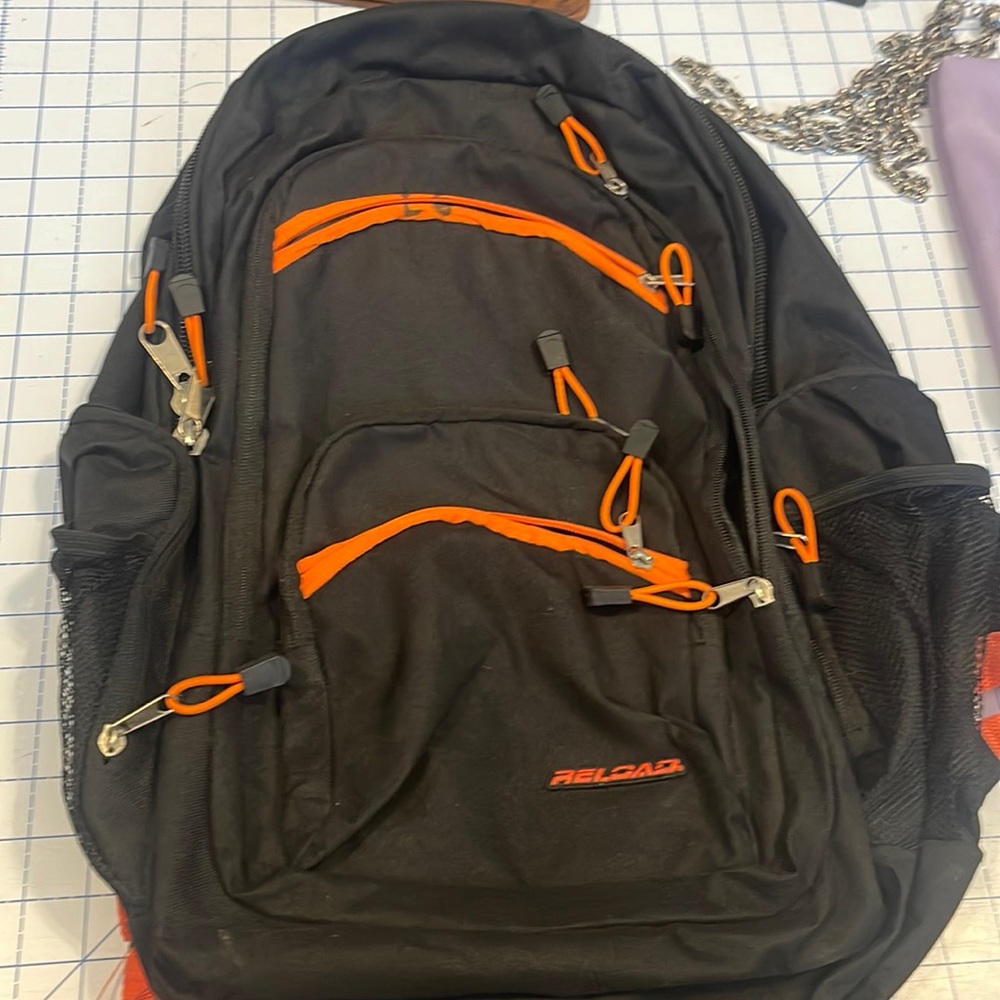 Reload Black & Orange Backpack